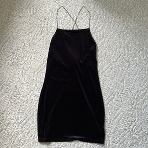 Black Velvet Mini Dress